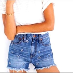 NWOT Madewell Jean Shorts Size 25 & Floral Accents
